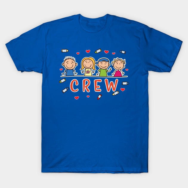 Kinder Crew Kids Friends Pre-K School Preschool Team T-Shirt by Shirtbubble